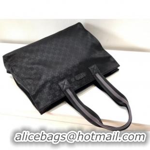 Charming Gucci GG Nylon Shopping Tote 449176 Black/Grey 2019