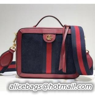 Well Crafted Gucci Ophidia Suede Small Shoulder Bag 550622 Blue/Red 2018