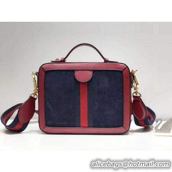 Well Crafted Gucci Ophidia Suede Small Shoulder Bag 550622 Blue/Red 2018