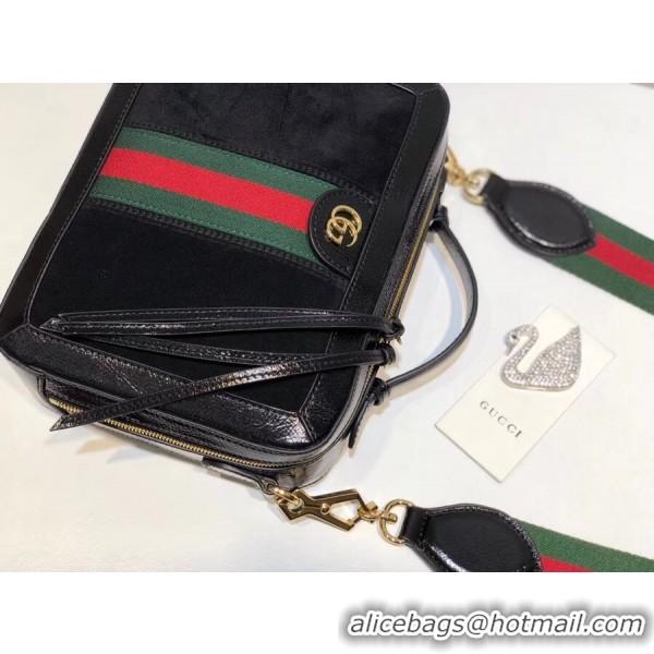 Best Grade Gucci Ophidia Suede Small Shoulder Bag 550622 Black 2018