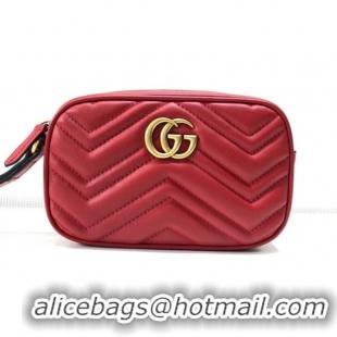 Top Grade Gucci Gucci GG Marmont Matelassé Clutch 443438 Red 2018