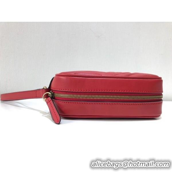 Top Grade Gucci Gucci GG Marmont Matelassé Clutch 443438 Red 2018