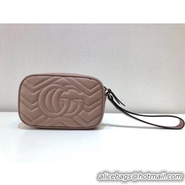 Promotional Gucci Gucci GG Marmont Matelassé Clutch 443438 Dusty Pink 2018