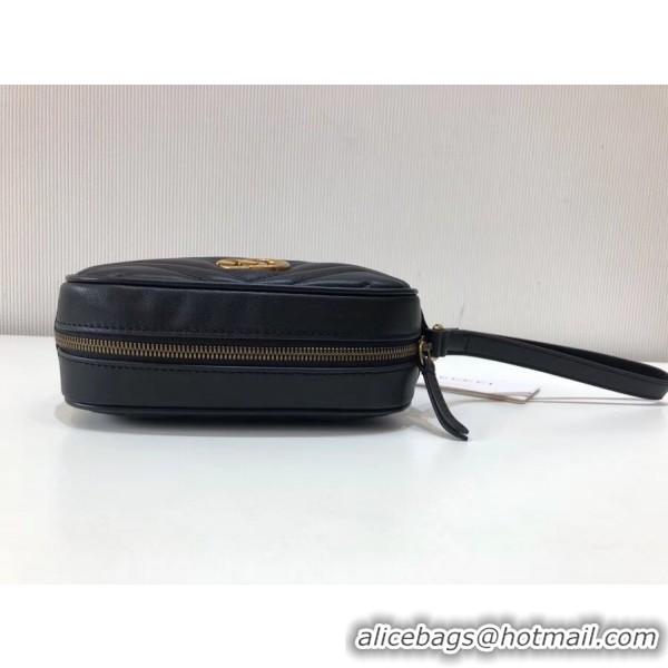 Good Taste Gucci Gucci GG Marmont Matelassé Clutch 443438 Black 2018