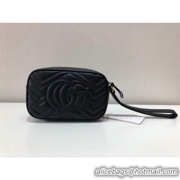 Good Taste Gucci Gucci GG Marmont Matelassé Clutch 443438 Black 2018