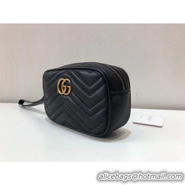 Good Taste Gucci Gucci GG Marmont Matelassé Clutch 443438 Black 2018