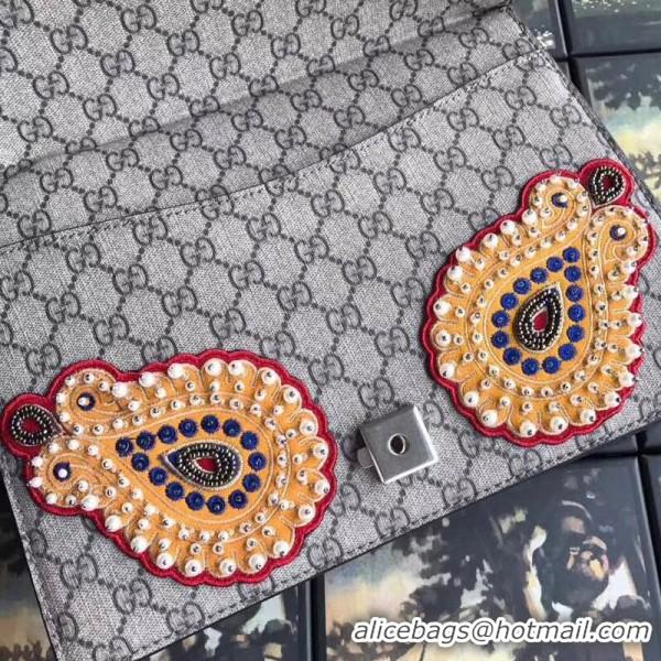 Top Grade Gucci Dionysus GG Snakeskin Medium Shoulder Bag with Phoenix Appliqué 403348 2018