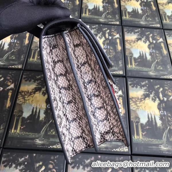 Top Grade Gucci Dionysus GG Snakeskin Medium Shoulder Bag with Phoenix Appliqué 403348 2018