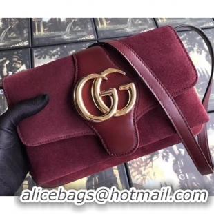 Discount Fashion Gucci Arli Small Shoulder Bag 550129 Suede Fuchsia 2019