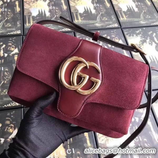 Discount Fashion Gucci Arli Small Shoulder Bag 550129 Suede Fuchsia 2019