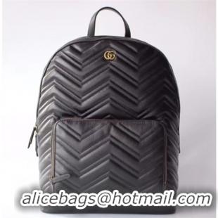 New Style Gucci GG Marmont Matelassé Backpack 523405 Black 2019