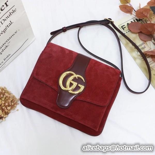 Sophisticated Gucci Arli Medium Suede Shoulder Bag 550126 Red 2019