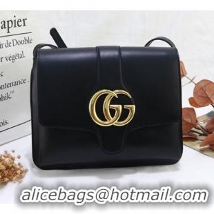 Charming Gucci Arli Medium Leather Shoulder Bag 550126 Black 2019