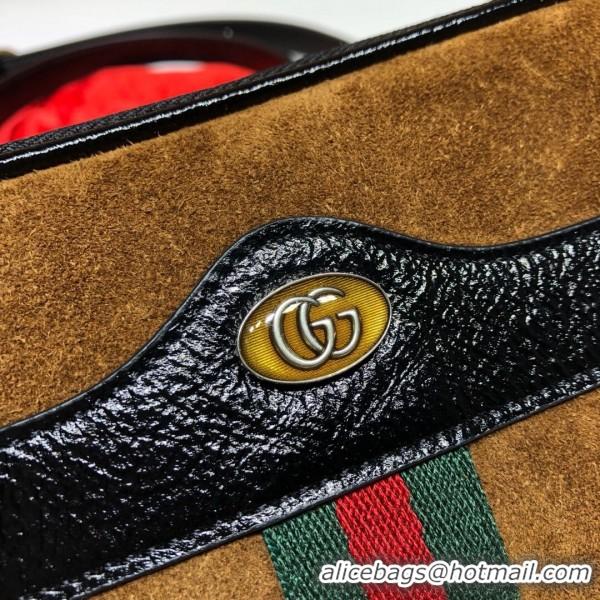 Most Popular Gucci Ophidia Suede Mini Bag 546597 Brown 2019