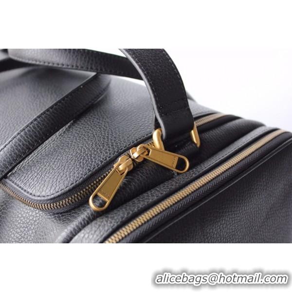 Famous Top Grade Gucci Logo Print Leather Carry-on Duffle 547837 Black