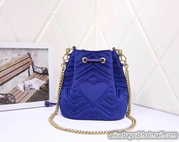 Discount Gucci Ophidia GG bucket bag velvet 525081 Blue