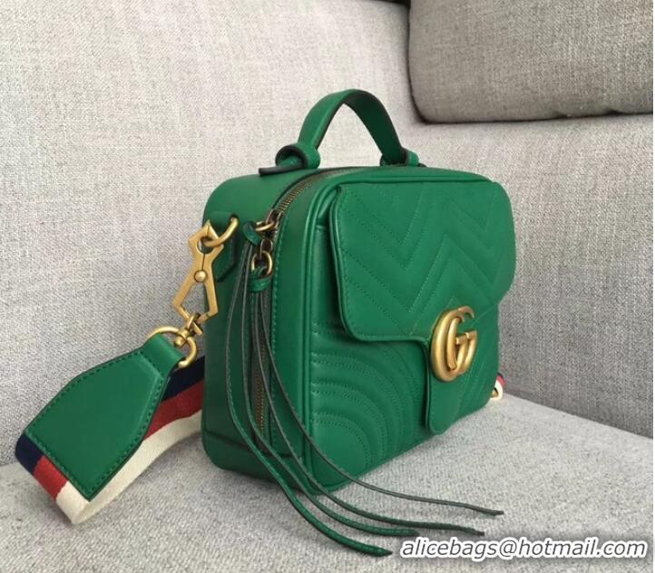 Unique Style Gucci GG Marmont small shoulder bag 498100 green