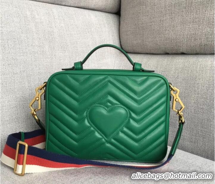 Unique Style Gucci GG Marmont small shoulder bag 498100 green