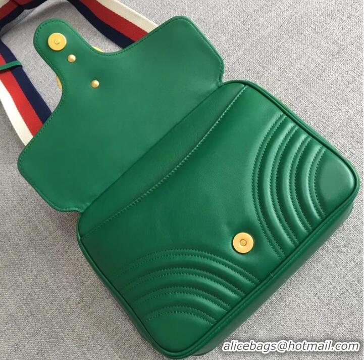 Unique Style Gucci GG Marmont small shoulder bag 498100 green