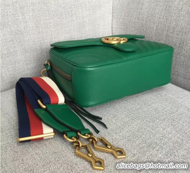 Unique Style Gucci GG Marmont small shoulder bag 498100 green