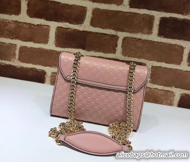 AAAAA Gucci Mini leather bag 449636 pink