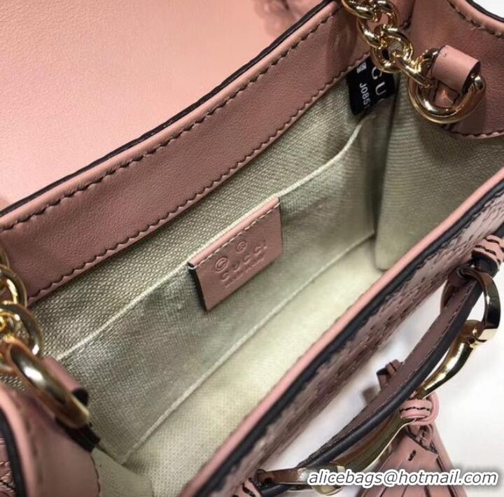 AAAAA Gucci Mini leather bag 449636 pink