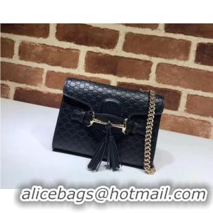 Duplicate Gucci Mini leather bag 449636 black