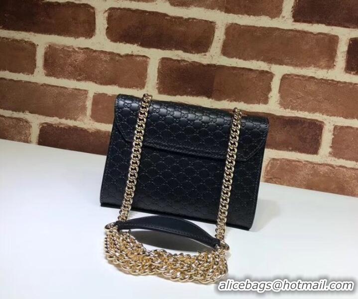 Duplicate Gucci Mini leather bag 449636 black