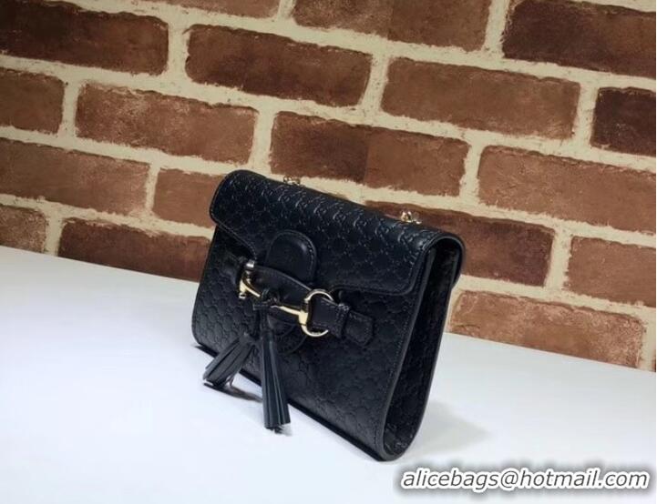 Duplicate Gucci Mini leather bag 449636 black