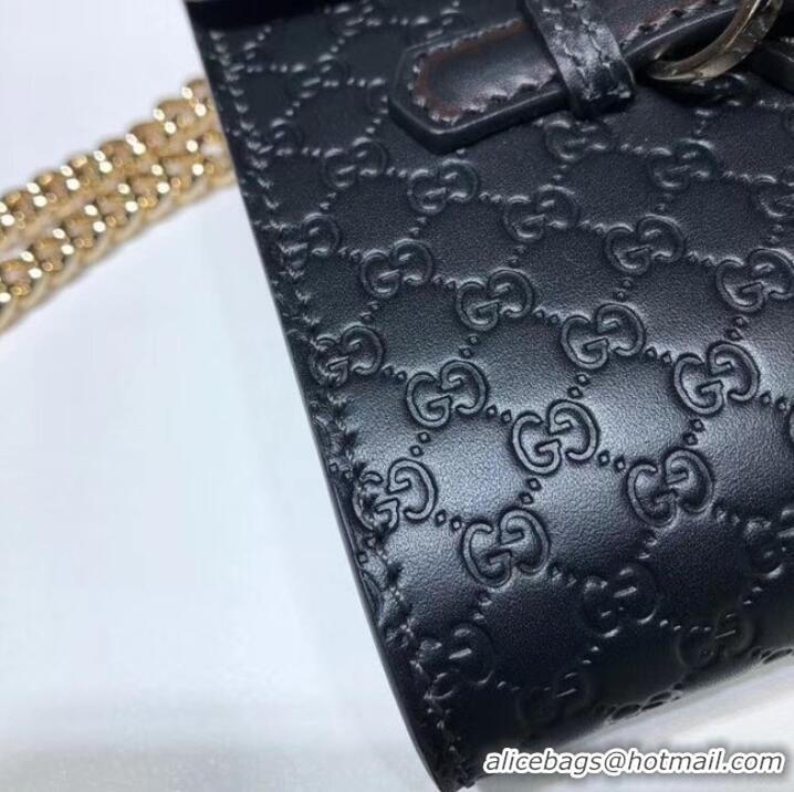 Duplicate Gucci Mini leather bag 449636 black