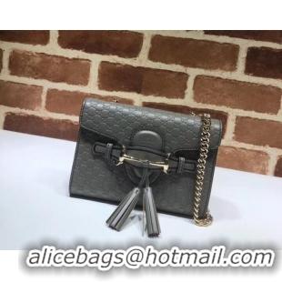 Design Discount Gucci Mini leather bag 449636 Grey