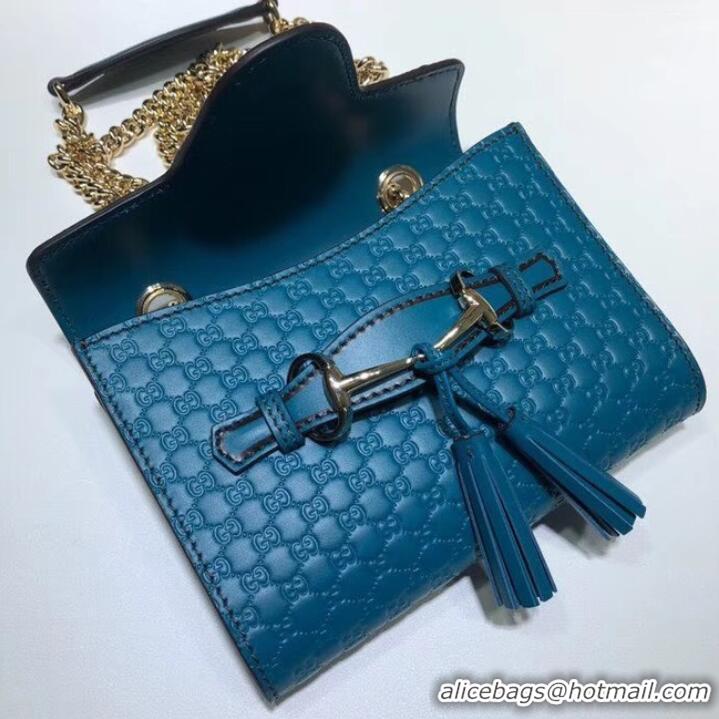 Fashion Gucci Mini leather bag 449636 Blue