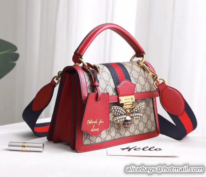 Promotion Gucci Queen Margaret GG small top handle bag 476541 Red