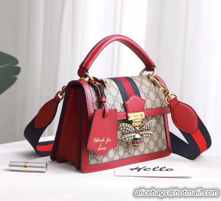 Promotion Gucci Queen Margaret GG small top handle bag 476541 Red