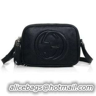 High Quality Gucci 308364 A7M0G 1000 Soho Black Leather Disco Bag