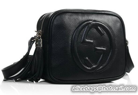 High Quality Gucci 308364 A7M0G 1000 Soho Black Leather Disco Bag