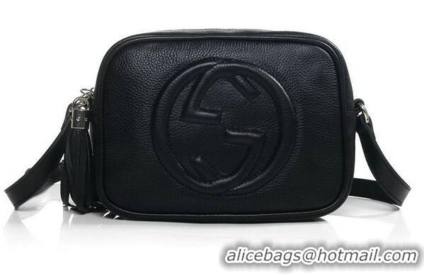 High Quality Gucci 308364 A7M0G 1000 Soho Black Leather Disco Bag