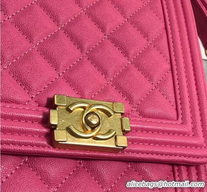 Good Product Boy chanel handbag Grained Calfskin & Gold-Tone Metal AS0130 Rose