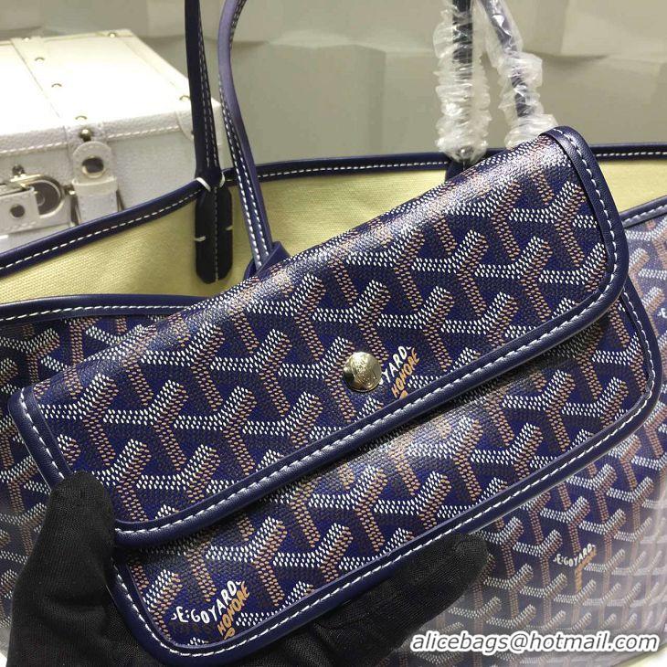 Buy Cheaper Goyard St Louis Tote GM 2376 Navy Blue