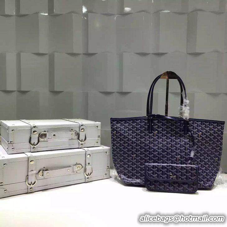 Buy Cheaper Goyard St Louis Tote GM 2376 Navy Blue