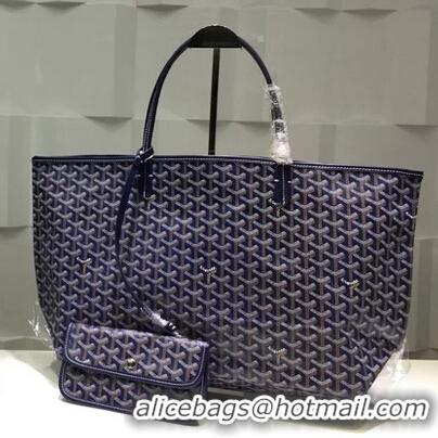 Buy Cheaper Goyard St Louis Tote GM 2376 Navy Blue