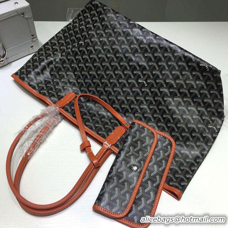 Discount Goyard Saint Louis Tote Bag GM 2376 Black And Orange