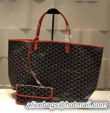 Discount Goyard Saint Louis Tote Bag GM 2376 Black And Orange