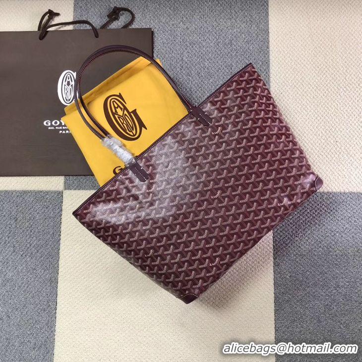 Sophisticated Goyard Artois Original Zipper Bag GM 00319 Bungundy