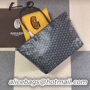 Perfect Goyard Artois Original Zipper Bag GM 00319 Dark Grey