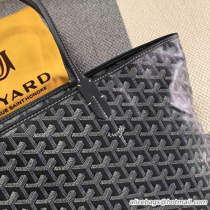 Perfect Goyard Artois Original Zipper Bag GM 00319 Dark Grey