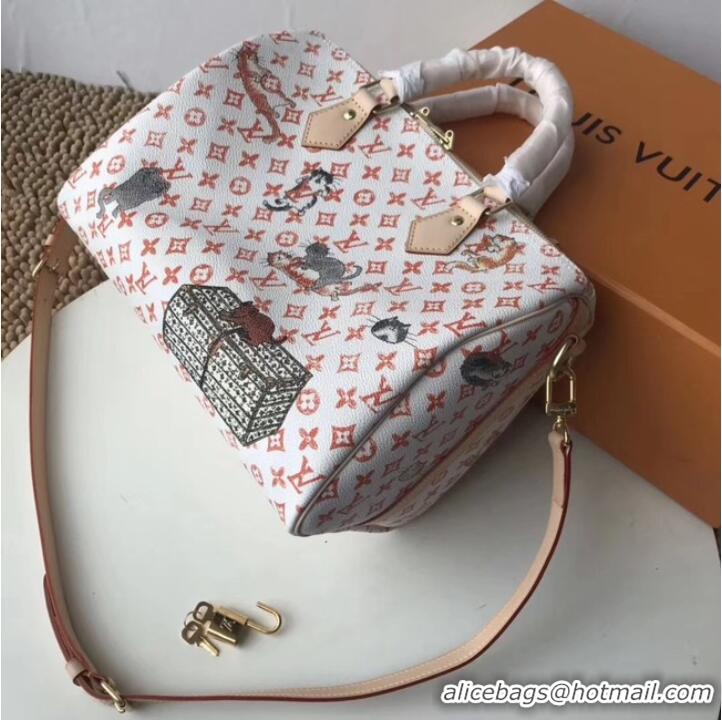 Good Looking Louis Vuitton SPEEDY 30 BANDOULIERE M44401 white