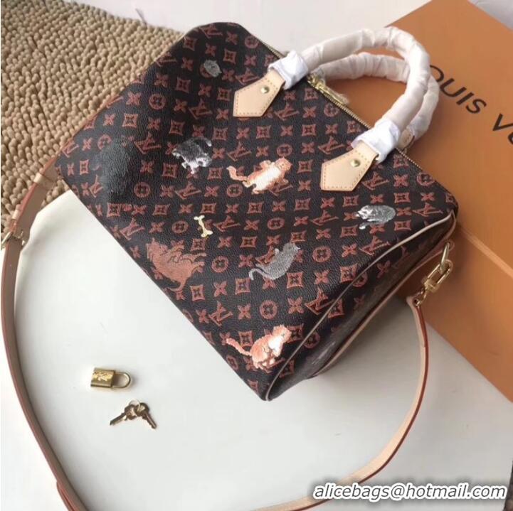 Charming Louis Vuitton SPEEDY 30 BANDOULIERE M44401 brown