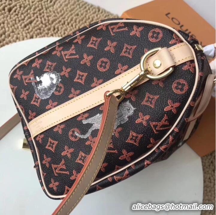 Charming Louis Vuitton SPEEDY 30 BANDOULIERE M44401 brown