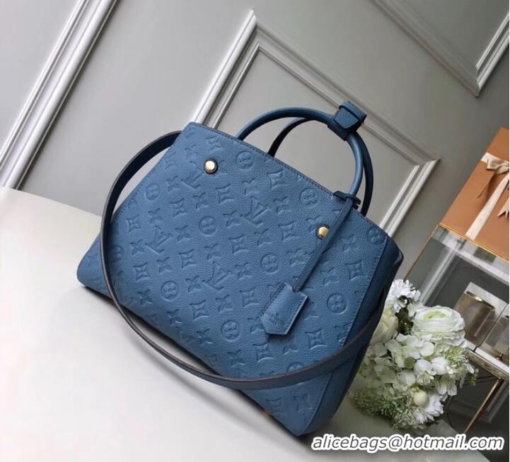 Best Grade Louis vuitton original MONTAIGNE MM M44311 blue